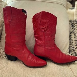 Red cowboy boots
